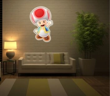 Captain Toad Uv Printed Neon Artwork Adventure Illumination
