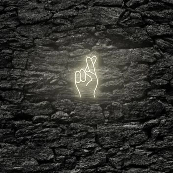 Fingers Crossed LED Sign