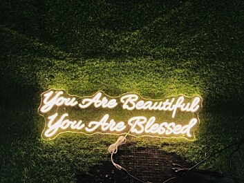 You Are Beautiful You Are Blessed LED Neon Sign