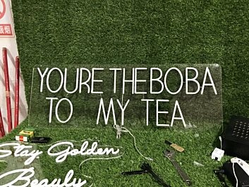 Youre The Boba To My Tea Yellow LED Neon Sign