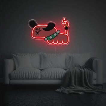 Cute Red Dog LED Neon Acrylic Artwork