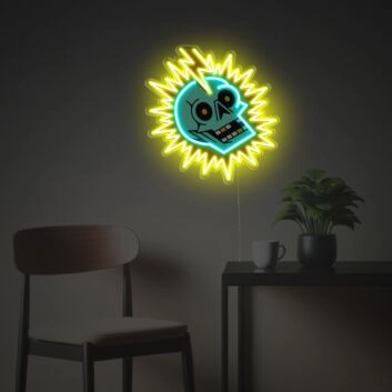 Electric Skull LED Neon Acrylic Artwork