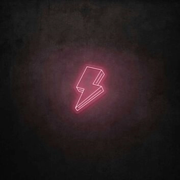 3D Lighting Bolt LED Sign