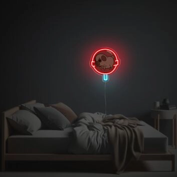 French Bulldog In Lollipop LED Neon Acrylic Artwork