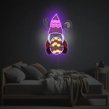 Goblin With Thanksgiving Egg LED Neon Acrylic Artwork