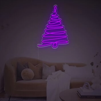Christmas Tree Line LED Neon Sign