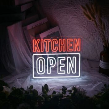 Kitten Open For Business LED Neon Sign
