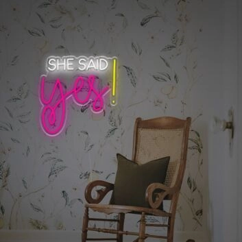She Said Yes LED Neon Sign