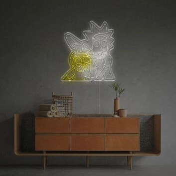 Crazy Rick And Morty LED Neon Sign