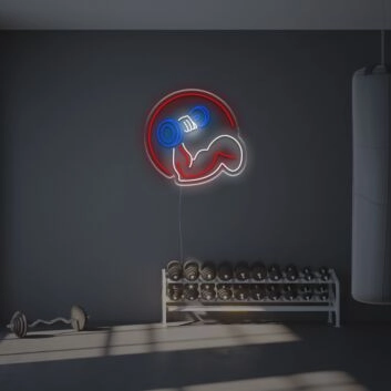 Lifting Dumbbells LED Neon Sign