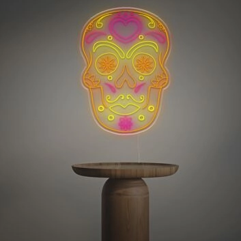 Mexican Sugar Skull LED Neon Sign 40inch