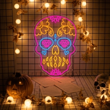 Sugar Skull LED Neon Sign 40inch