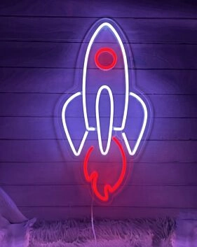 Rising Rocket LED Neon Sign