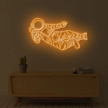 Space Man Jump LED Neon Sign