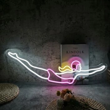 Pink Blonde Diver LED Neon Sign