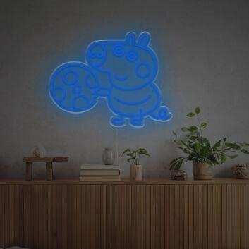 George In Peppa Pig LED Neon Sign