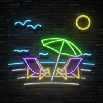 Beach Neon Sign