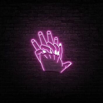 Hand In Hand Neon Sign