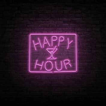 Happy Hour Neon Sign