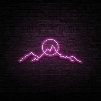 Mountainscape Neon Sign