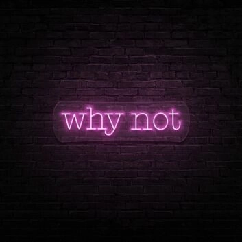 Why Not Neon Sign