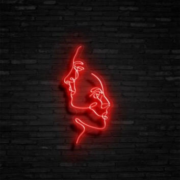 Two Faces Neon Sign