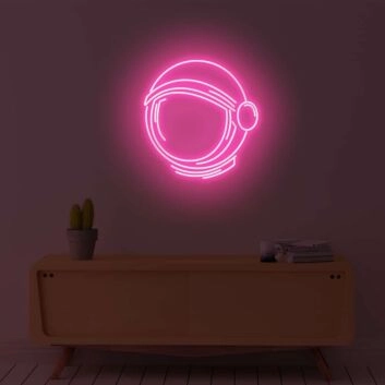 Space Man Head LED Neon Sign