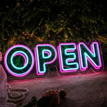3D Open Neon Sign