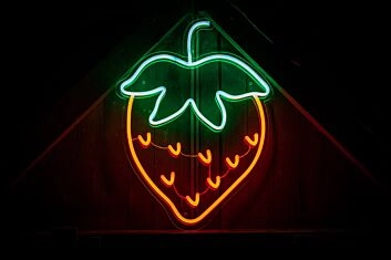 Strawberry Sign Neon Sign