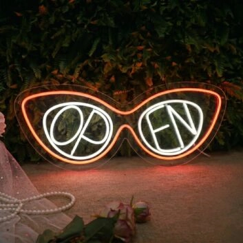Sunglasses Open Neon Sign