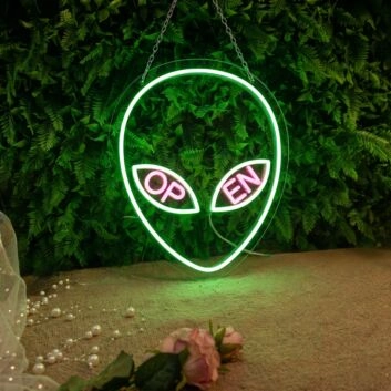 Alien Open Neon Sign