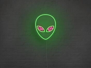 Alien Open Neon Sign