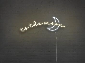 To The Moon Neon Sign
