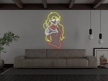 Anime Enforcer Girl Neon Sign