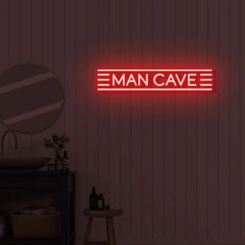MAN CAVE 2 LED illuminated sign