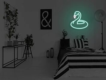 Flamingo Pool Floaty Neon Sign