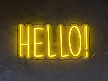 Hello Neon Sign