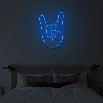 Rock Hand LED Sign