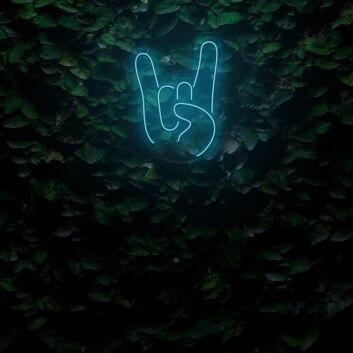 Rock Hand LED Sign
