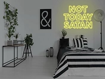 Not Today Satan Neon Sign