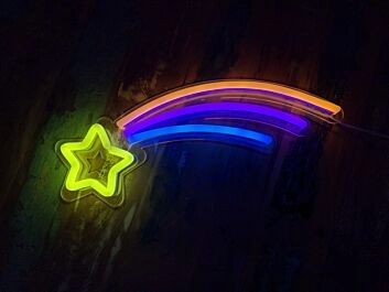 Shooting Star Neon Sign