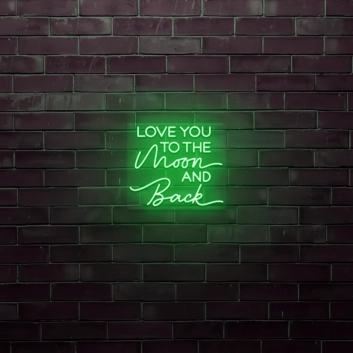 Love You To The Moon And Back LED Neon Sign