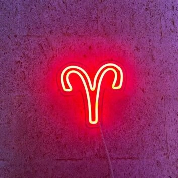 Aries Zodiac Neon Sign