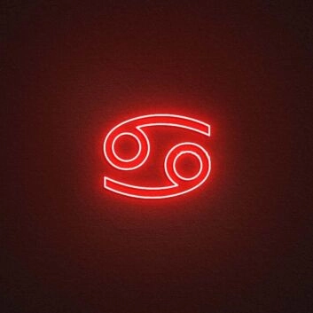 Cancer Zodiac Neon Sign