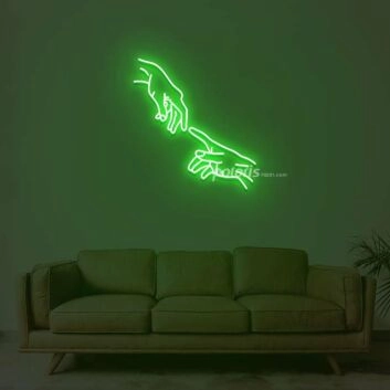 Hands Neon Sign