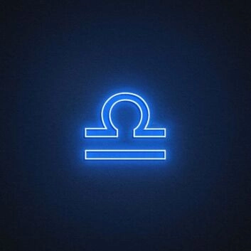 Libra Zodiac Neon Sign