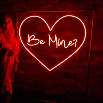 Be Mine Heart LED Neon Sign