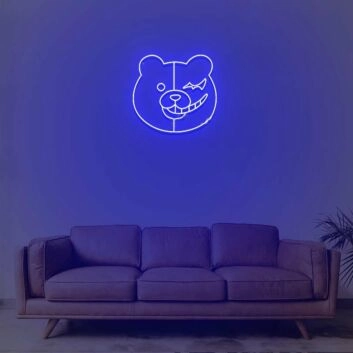 Monokuma Head Neon Sign