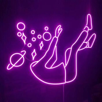 Space Head Neon Sign