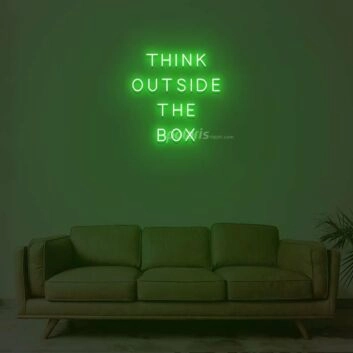Think Outside The Box Neon Sign